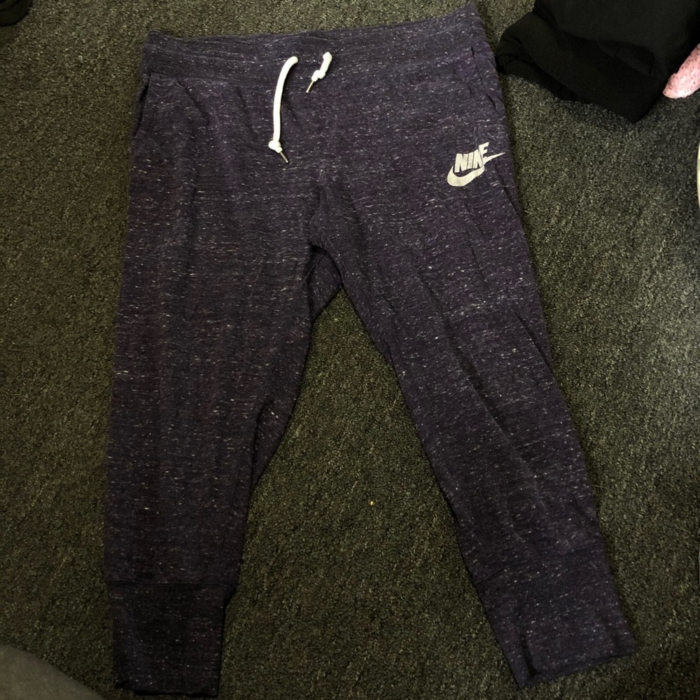 Purple Nike Vintage Crop Joggers Large